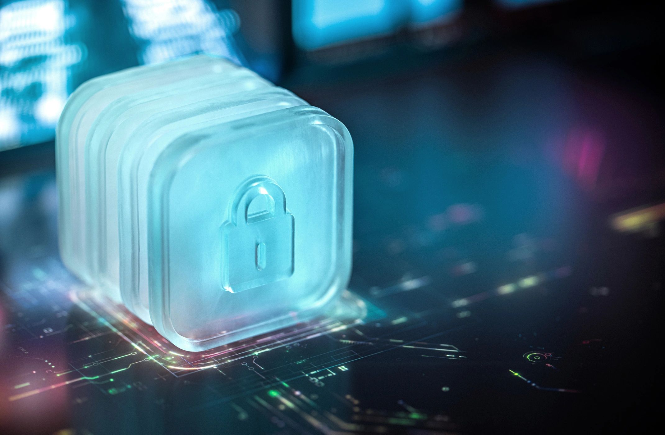 Digital lock symbol representing practical cybersecurity protections